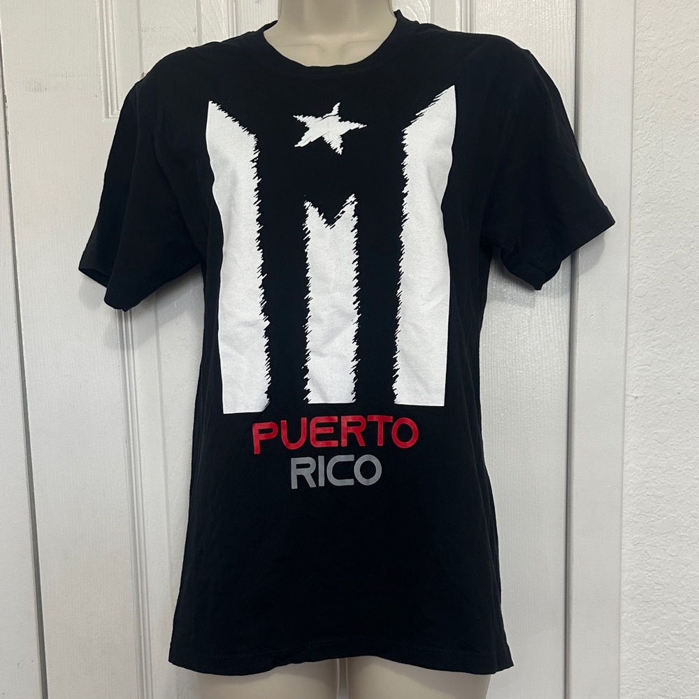Puerto Rico Caribbean Tropic Black Tee